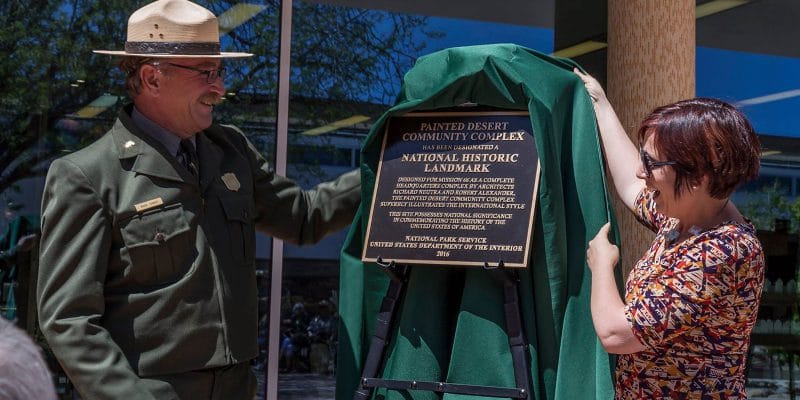 A plaque being presented for PDCC’s National Historic Landmark designation | NPS Photo