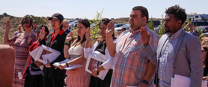 Nine new citizens take the Oath of Allegiance | NPS Photo Nine new citizens take the Oath of Allegiance | NPS Photo