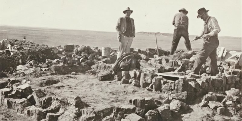Agate House reconstruction - 1934 | NPS Photo